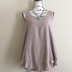 New Directions sleeveless, high-low tunic